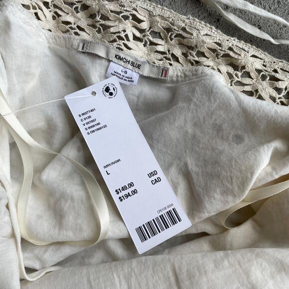 Kimchi Blue Laney Spliced Lace Slip Dress NWT boho dainty cottage fairy | Size L - Picture 8 of 8